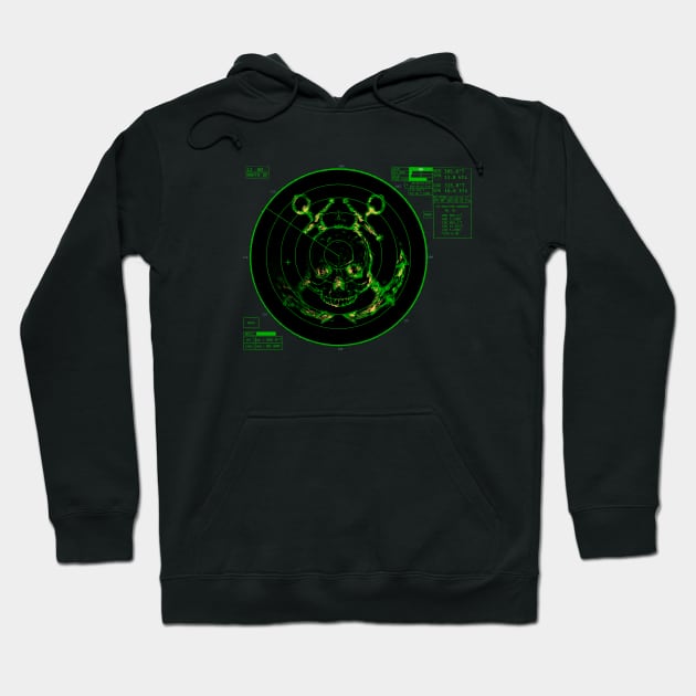 Maritime Horrors Radar Design Hoodie by dragonrise_studio